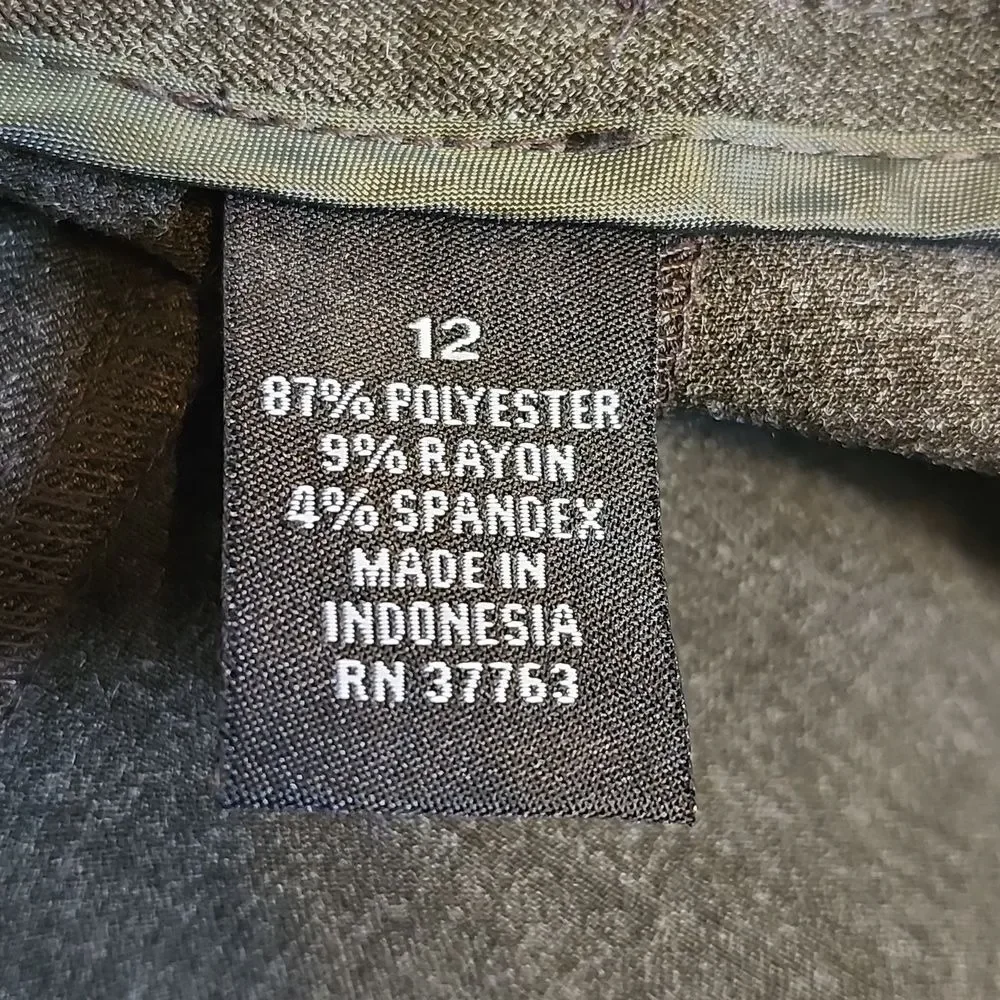 Rafaella Classic Fit deep olive green Easy Care dress pants, size 12